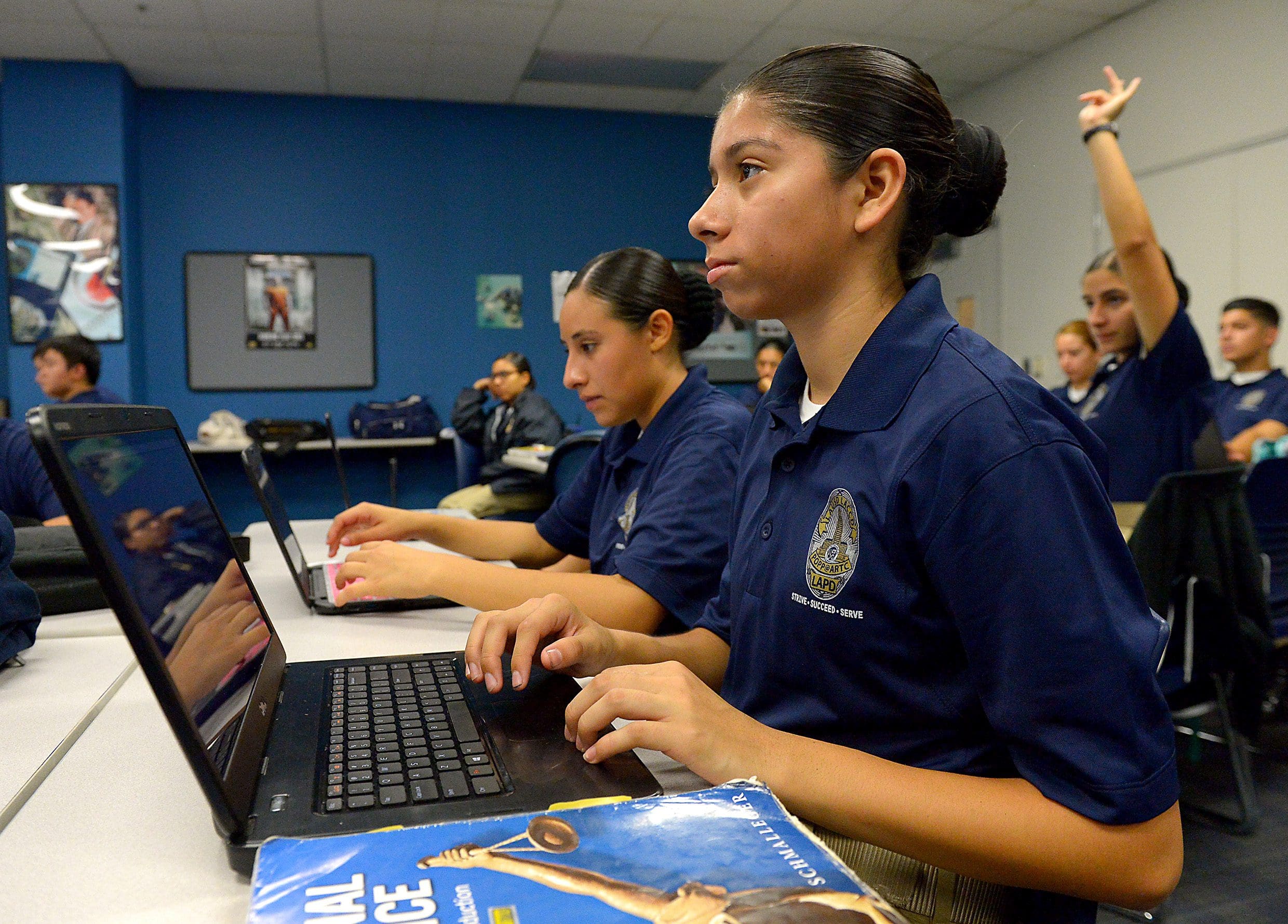 A Student Using Laptop